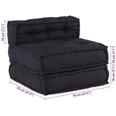 vidaXL Modular Pouffe Anthracite 70x70x54 ύφασμα 70x70x54 cm