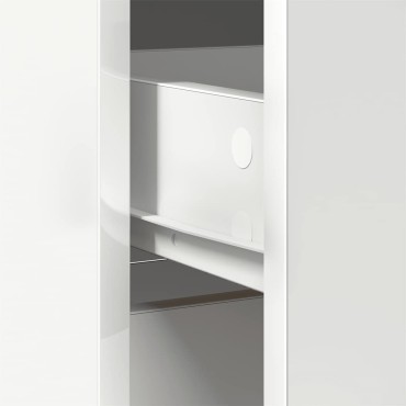 vidaXL Συρταριέρα με Συρτάρια Λευκή 80x34x76cm από Επεξ. Ξύλο 1 τεμ.