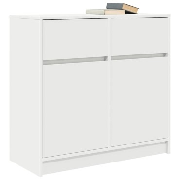 vidaXL Συρταριέρα με Συρτάρια Λευκή 80x34x76cm από Επεξ. Ξύλο 1 τεμ.
