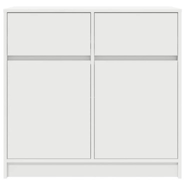 vidaXL Συρταριέρα με Συρτάρια Λευκή 80x34x76cm από Επεξ. Ξύλο 1 τεμ.