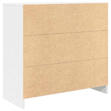 vidaXL Συρταριέρα με Συρτάρια Λευκή 80x34x76cm από Επεξ. Ξύλο 1 τεμ.