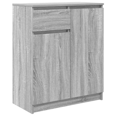 vidaXL Συρταριέρα με Συρτάρια Γκρι Sonoma 71x35x84cm από Επεξ. Ξύλο 1 τεμ.