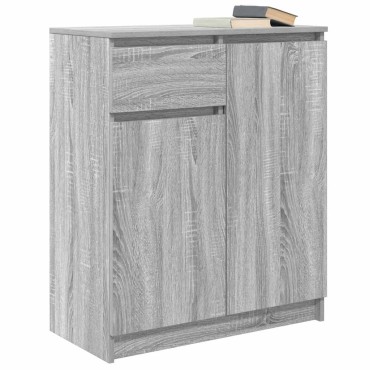 vidaXL Συρταριέρα με Συρτάρια Γκρι Sonoma 71x35x84cm από Επεξ. Ξύλο 1 τεμ.