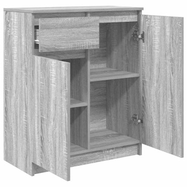 vidaXL Συρταριέρα με Συρτάρια Γκρι Sonoma 71x35x84cm από Επεξ. Ξύλο 1 τεμ.