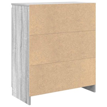 vidaXL Συρταριέρα με Συρτάρια Γκρι Sonoma 71x35x84cm από Επεξ. Ξύλο 1 τεμ.