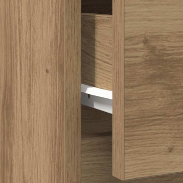 vidaXL Συρταριέρα με Συρτάρια Τεχνίτης Δρυς 71x35x65cm Επεξ. Ξύλο 1 τεμ.