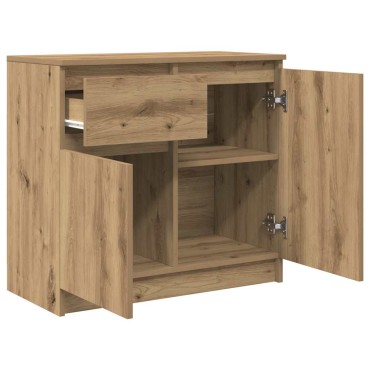 vidaXL Συρταριέρα με Συρτάρια Τεχνίτης Δρυς 71x35x65cm Επεξ. Ξύλο 1 τεμ.