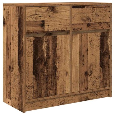 vidaXL Συρταριέρα με Συρτάρια Παλαιό ξύλο 80x34x76cm από Επεξ. Ξύλο 1 τεμ.