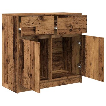 vidaXL Συρταριέρα με Συρτάρια Παλαιό ξύλο 80x34x76cm από Επεξ. Ξύλο 1 τεμ.