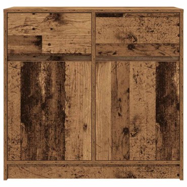 vidaXL Συρταριέρα με Συρτάρια Παλαιό ξύλο 80x34x76cm από Επεξ. Ξύλο 1 τεμ.