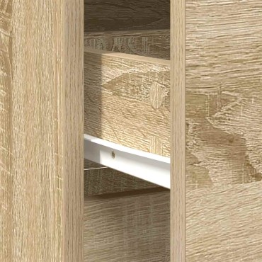 vidaXL Συρταριέρα με Συρτάρια Sonoma Δρυς 80x34x76cm από Επεξ. Ξύλο 1 τεμ.