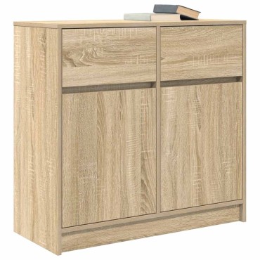 vidaXL Συρταριέρα με Συρτάρια Sonoma Δρυς 80x34x76cm από Επεξ. Ξύλο 1 τεμ.