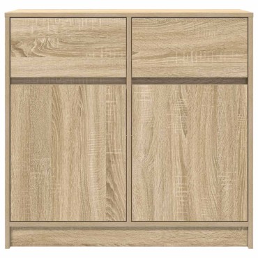 vidaXL Συρταριέρα με Συρτάρια Sonoma Δρυς 80x34x76cm από Επεξ. Ξύλο 1 τεμ.