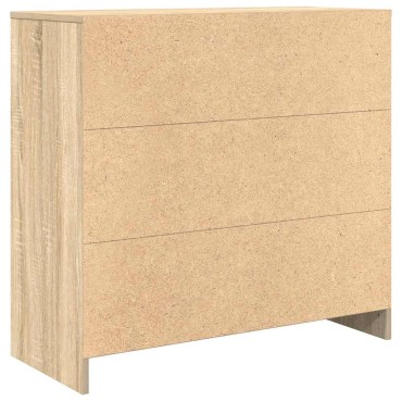 vidaXL Συρταριέρα με Συρτάρια Sonoma Δρυς 80x34x76cm από Επεξ. Ξύλο 1 τεμ.
