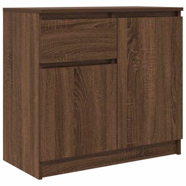 vidaXL Συρταριέρα με Συρτάρια καφέ δρυς 71x35x65cm Επεξ. Ξύλο 1 τεμ.