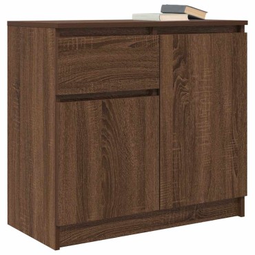 vidaXL Συρταριέρα με Συρτάρια καφέ δρυς 71x35x65cm Επεξ. Ξύλο 1 τεμ.