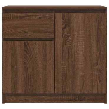 vidaXL Συρταριέρα με Συρτάρια καφέ δρυς 71x35x65cm Επεξ. Ξύλο 1 τεμ.