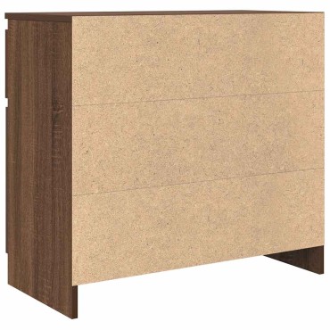 vidaXL Συρταριέρα με Συρτάρια καφέ δρυς 71x35x65cm Επεξ. Ξύλο 1 τεμ.