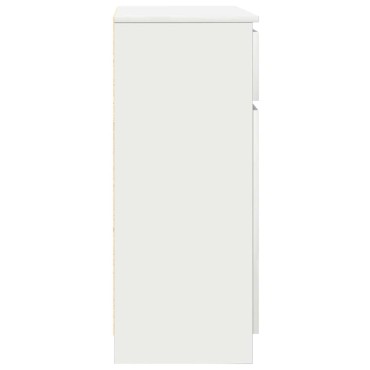 vidaXL Συρταριέρα με Συρτάρια Λευκή 71x35x84cm από Επεξ. Ξύλο 1 τεμ.