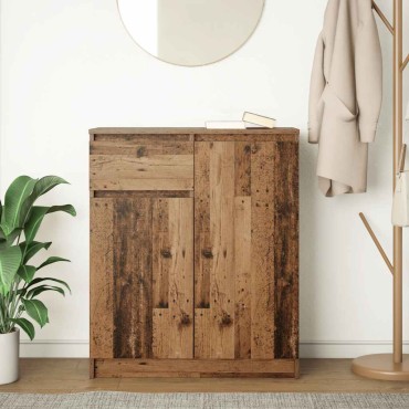 vidaXL Συρταριέρα με Συρτάρια Παλαιό ξύλο 71x35x84cm από Επεξ. Ξύλο 1 τεμ.