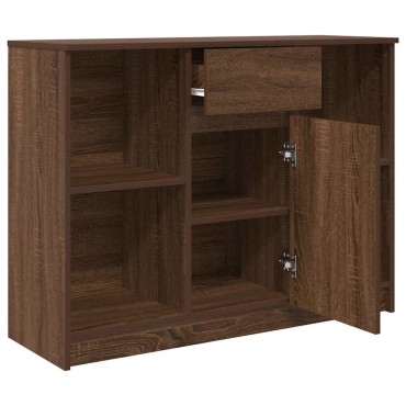 vidaXL Συρταριέρα με Συρτάρια καφέ δρυς 101x35x76cm Επεξ. Ξύλο 1 τεμ.