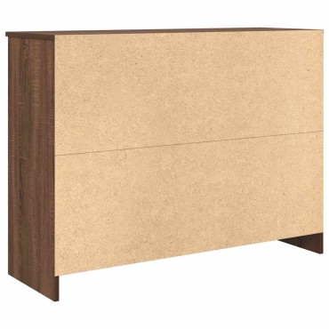 vidaXL Συρταριέρα με Συρτάρια καφέ δρυς 101x35x76cm Επεξ. Ξύλο 1 τεμ.