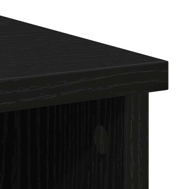 vidaXL Συρταριέρα με Συρτάρια Μαύρη βελανιδιά 101x35x76cm Επεξ. Ξύλο 1 τεμ.