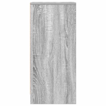 vidaXL Sideboard Γκρι Sonoma 29,5x34x76cm Ξύλινο μηχανουργικό ξύλο 1 τεμ.