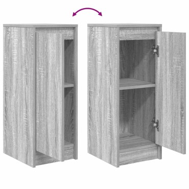 vidaXL Sideboard Γκρι Sonoma 29,5x34x76cm Ξύλινο μηχανουργικό ξύλο 1 τεμ.