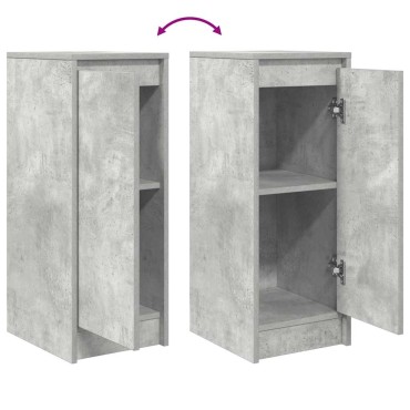 vidaXL Ντουλάπι Γκρι Σκυροδέματος 29,5x34x76cm Επεξεργασμένο Ξύλο 1 τεμ.