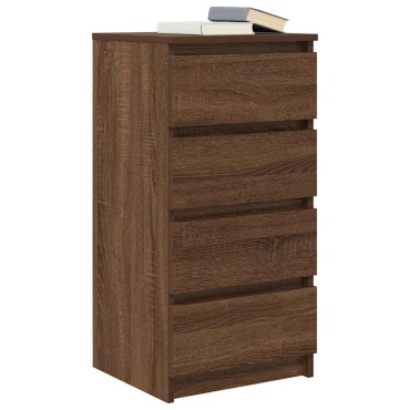 vidaXL Ντουλάπι καφέ δρυς 37,5x35x76cm Κατασκευασμένο ξύλο 1 τεμ.