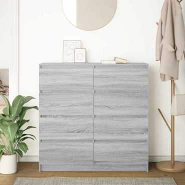 vidaXL Ντουλάπι Γκρι Sonoma 100x35x99cm Ξύλινο μηχανουργικό ξύλο 1 τεμ.