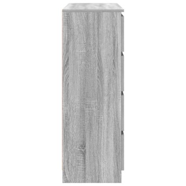 vidaXL Ντουλάπι Γκρι Sonoma 100x35x99cm Ξύλινο μηχανουργικό ξύλο 1 τεμ.