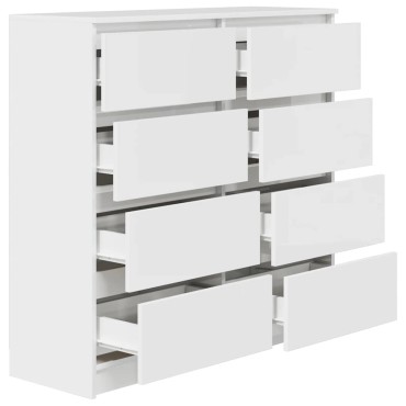 vidaXL Ντουλάπι Λευκό 100x35x99cm Επεξεργασμένο Ξύλο 1 τεμ.