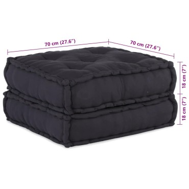 vidaXL Modular Pouffe Anthracite 70x70x36 ύφασμα 70x70x36 cm