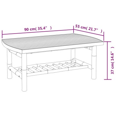 vidaXL Τραπεζάκι Κήπου 90x55x37cm από Μπαμπού