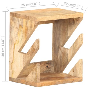 vidaXL Βάση για Skateboard Επιτοίχια 25x20x30 εκ. Μασίφ Ξύλο Μάνγκο