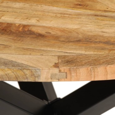 vidaXL Τραπεζαρία 110x75cm από Μασίφ Ακατέργαστο Ξύλο Μάνγκο 1 τεμ.