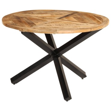 vidaXL Τραπεζαρία 110x75cm από Μασίφ Ακατέργαστο Ξύλο Μάνγκο 1 τεμ.