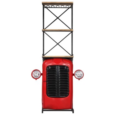 vidaXL Κάβα Κρασιών με Όψη Τρακτέρ 49x31x172cm από Μασίφ Ξύλο Μάνγκο 1 τεμ.