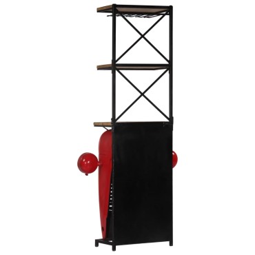 vidaXL Κάβα Κρασιών με Όψη Τρακτέρ 49x31x172cm από Μασίφ Ξύλο Μάνγκο 1 τεμ.