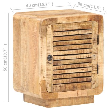 vidaXL Κομοδίνο 40x30x50cm από Ακατέργαστο Ξύλο Μάνγκο 1 τεμ.