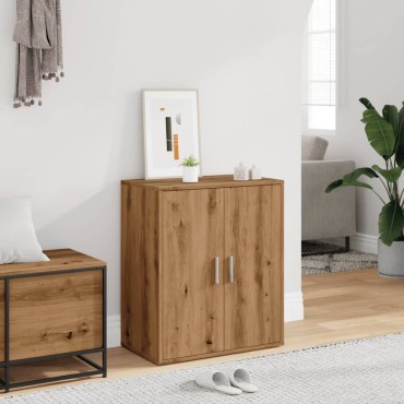 vidaXL Παπουτσοθήκη Τεχνίτης Δρυς 60x35x70cm από Επεξεργασμένο Ξύλο