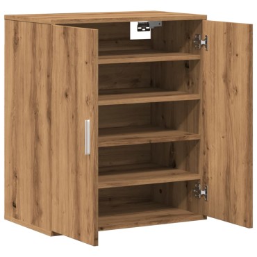 vidaXL Παπουτσοθήκη Τεχνίτης Δρυς 60x35x70cm από Επεξεργασμένο Ξύλο