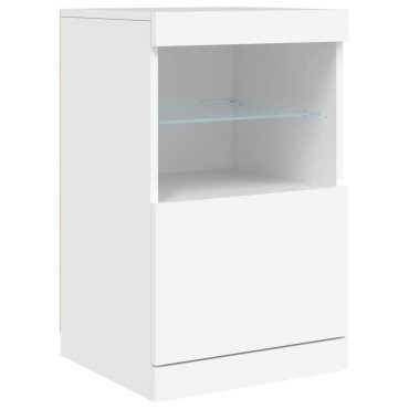 vidaXL Μπουφές με Φώτα LED Λευκός 164x37x67cm 1 τεμ.