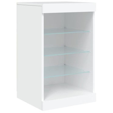 vidaXL Μπουφές με Φώτα LED Λευκός 164x37x67cm 1 τεμ.