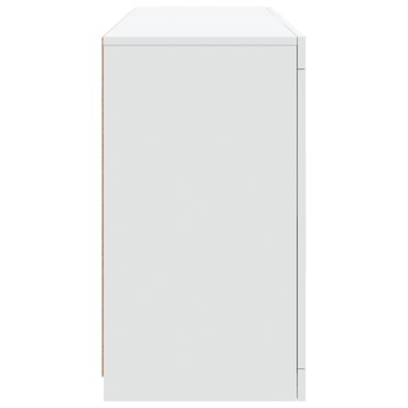 vidaXL Μπουφές με LED Λευκός 123x37x67cm 1 τεμ.