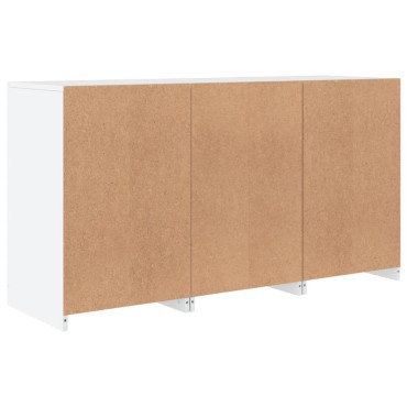vidaXL Μπουφές με LED Λευκός 123x37x67cm 1 τεμ.