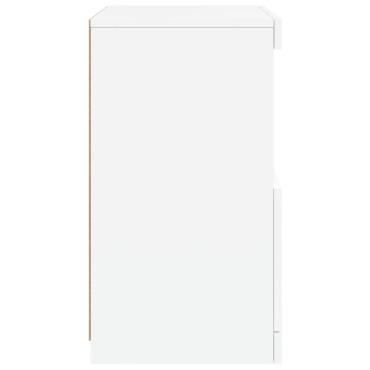 vidaXL Μπουφές με Φώτα LED Λευκός 41x37x67cm 1 τεμ.