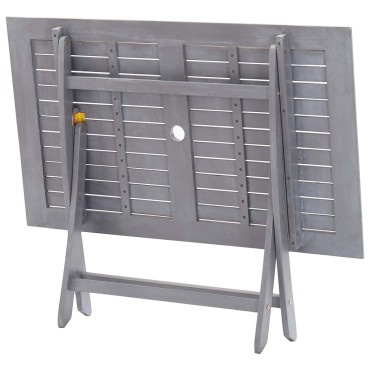 vidaXL Τραπέζι Κήπου Πτυσσόμενο 120x70x75cm Μασίφ Ξύλο Ακακίας 1 τεμ.